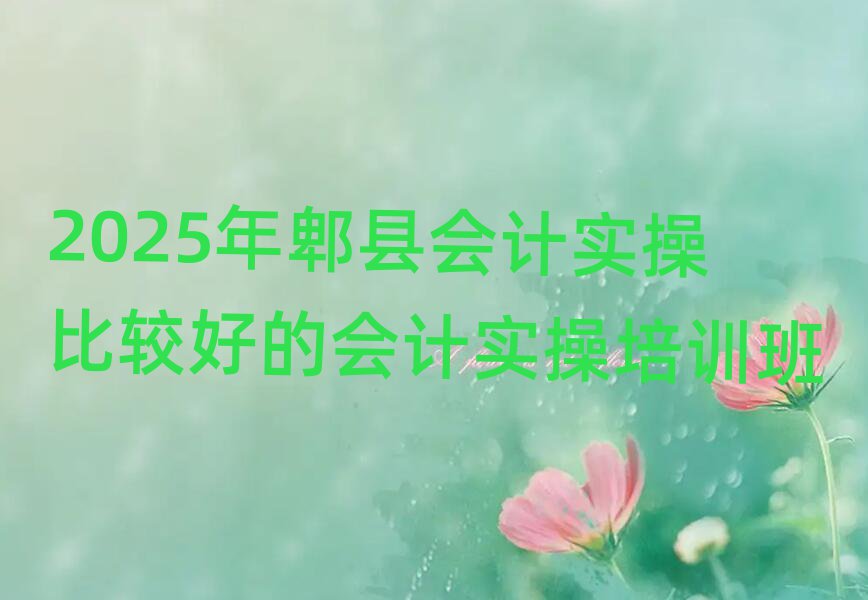 2025年郫縣會計實操比較好的會計實操培訓(xùn)班
