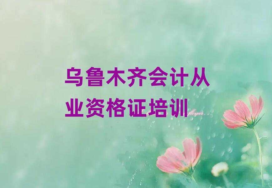 1月烏魯木齊會(huì)計(jì)從業(yè)資格證培訓(xùn)一對(duì)一