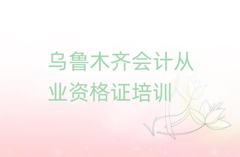 1月烏魯木齊會(huì)計(jì)從業(yè)資格證培訓(xùn)一對(duì)一