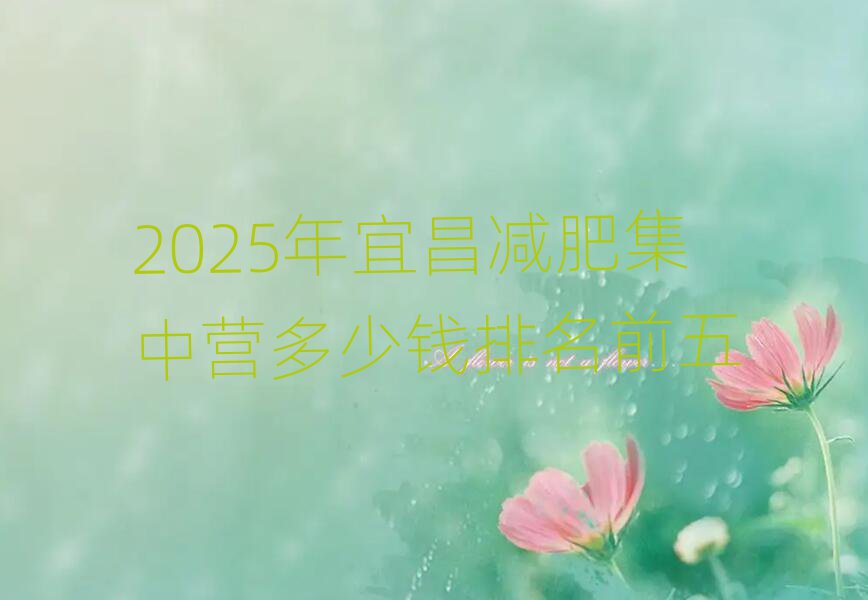 2025年宜昌減肥集中營多少錢排名前五