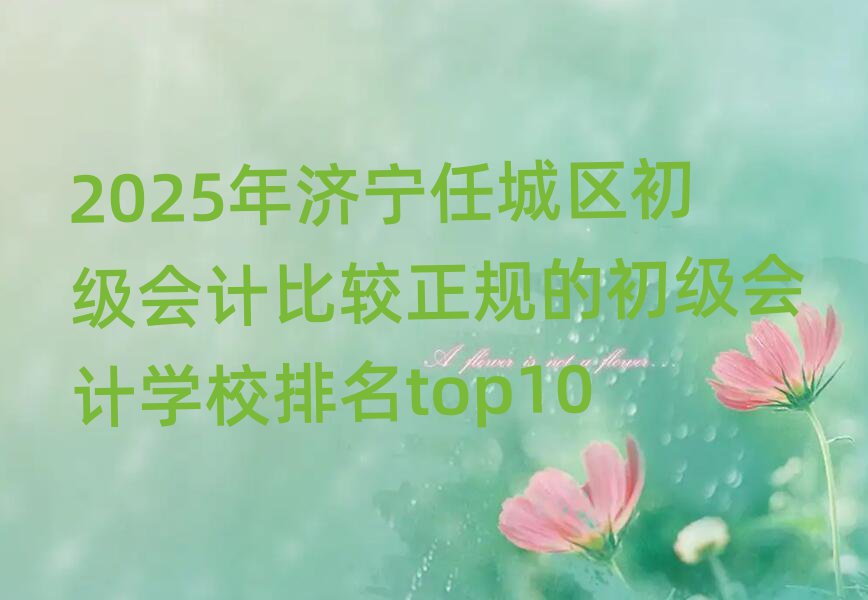 2025年濟(jì)寧任城區(qū)初級(jí)會(huì)計(jì)比較正規(guī)的初級(jí)會(huì)計(jì)學(xué)校排名top10