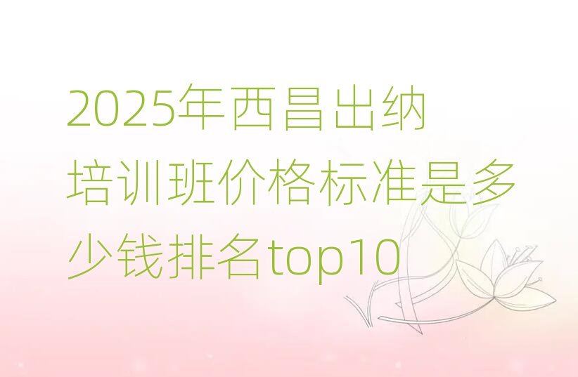 2025年西昌出納培訓(xùn)班價格標(biāo)準(zhǔn)是多少錢排名top10