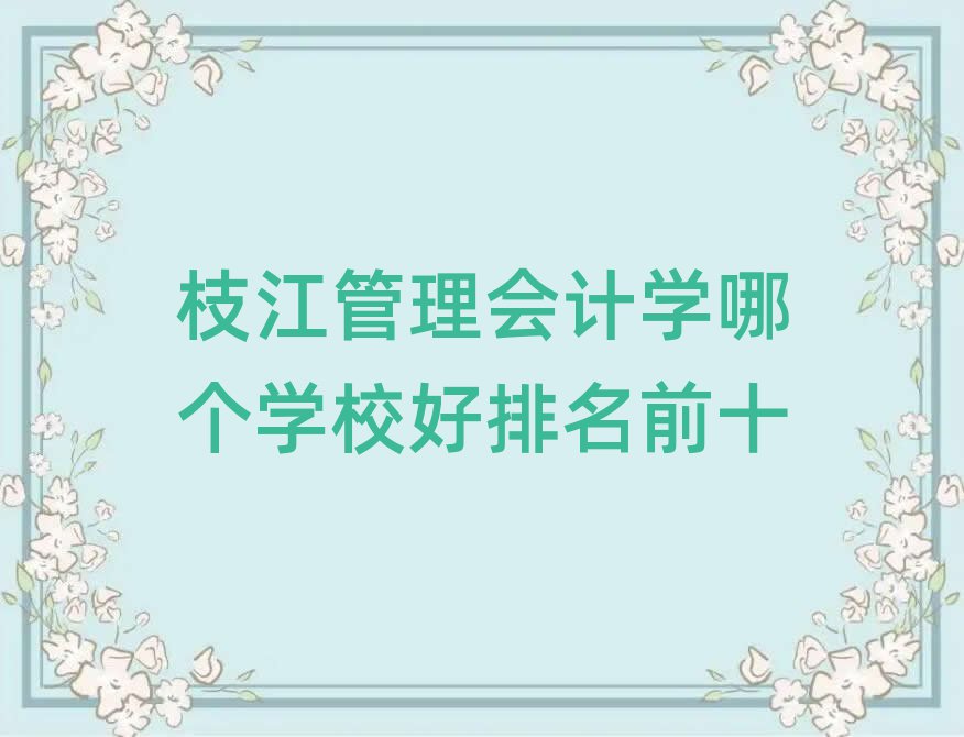 枝江管理會計學(xué)哪個學(xué)校好排名前十