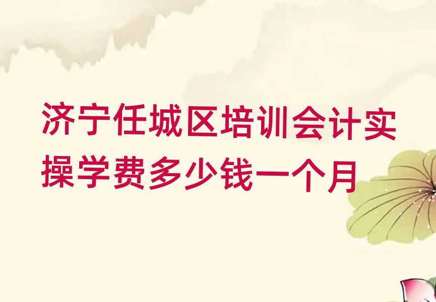 濟(jì)寧任城區(qū)培訓(xùn)會計(jì)實(shí)操學(xué)費(fèi)多少錢一個(gè)月