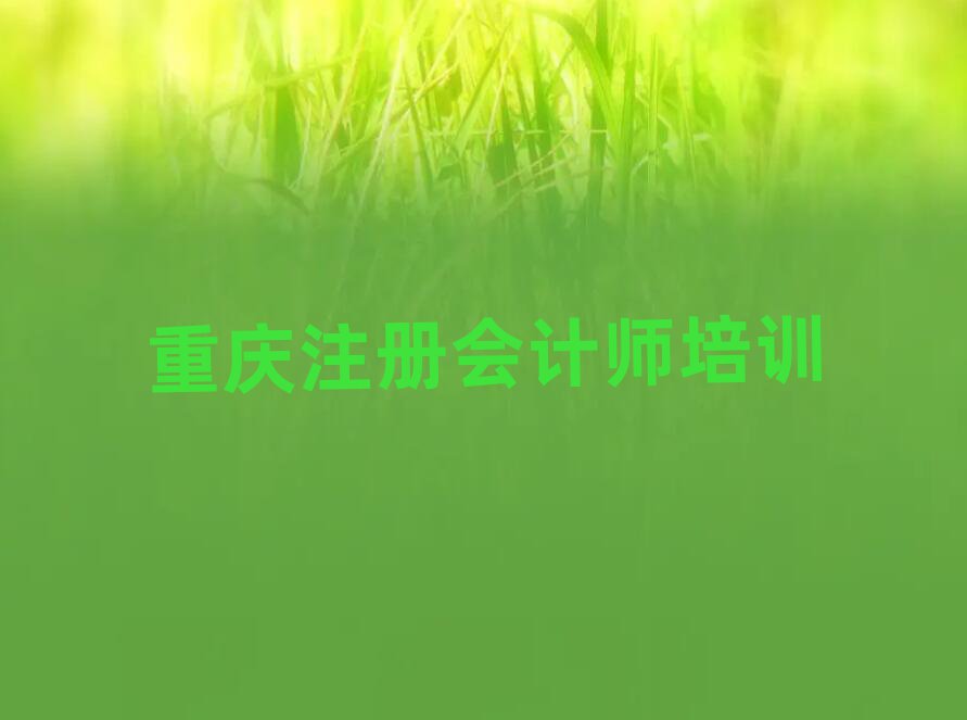 4月重慶榮昌區(qū)注冊會計師附近有什么注冊會計師培訓(xùn)班嗎