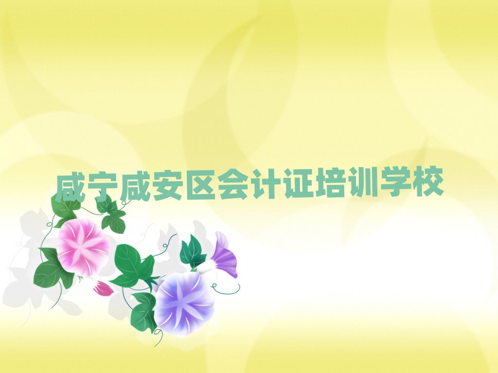 咸寧咸安區(qū)會計(jì)證培訓(xùn)機(jī)構(gòu)排名榜