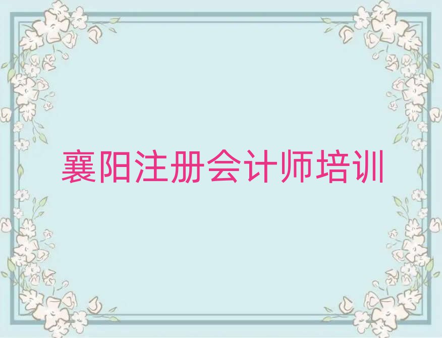 襄陽樊城區(qū)學注冊會計師的學校哪個好實力排名名單