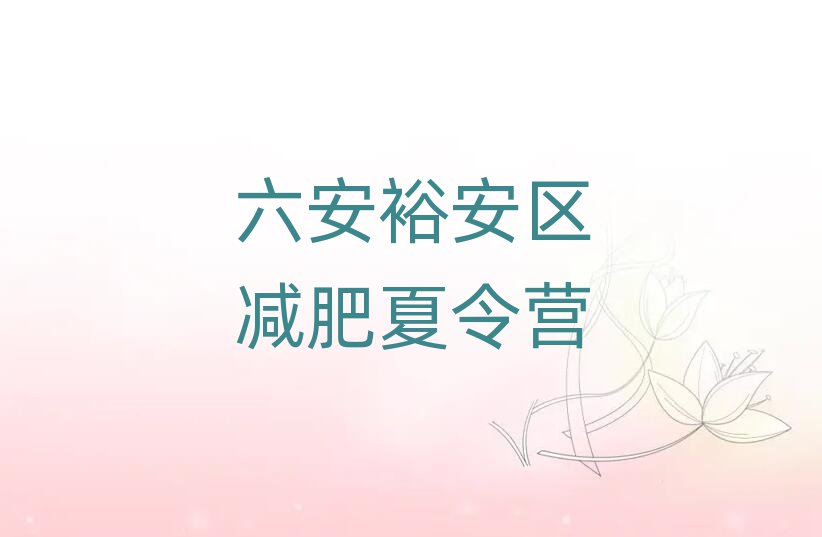六安裕安區(qū)減肥達(dá)人減肥訓(xùn)練營排名top10