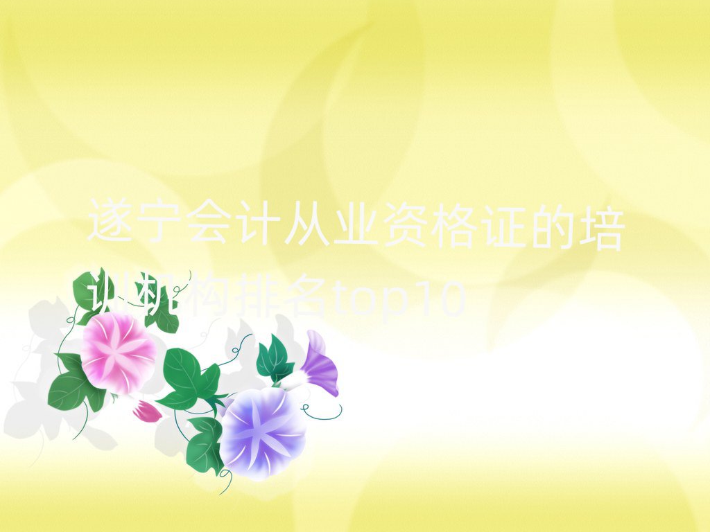 遂寧會計從業(yè)資格證的培訓(xùn)機(jī)構(gòu)排名top10