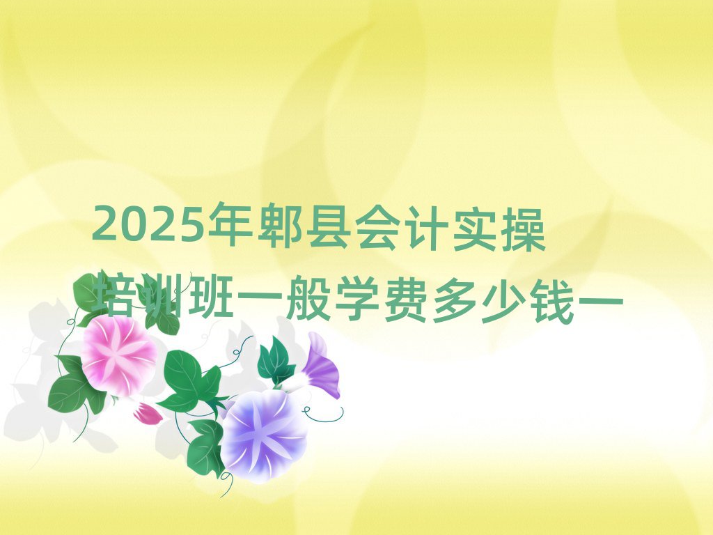2025年郫縣會計實操培訓(xùn)班一般學(xué)費多少錢一