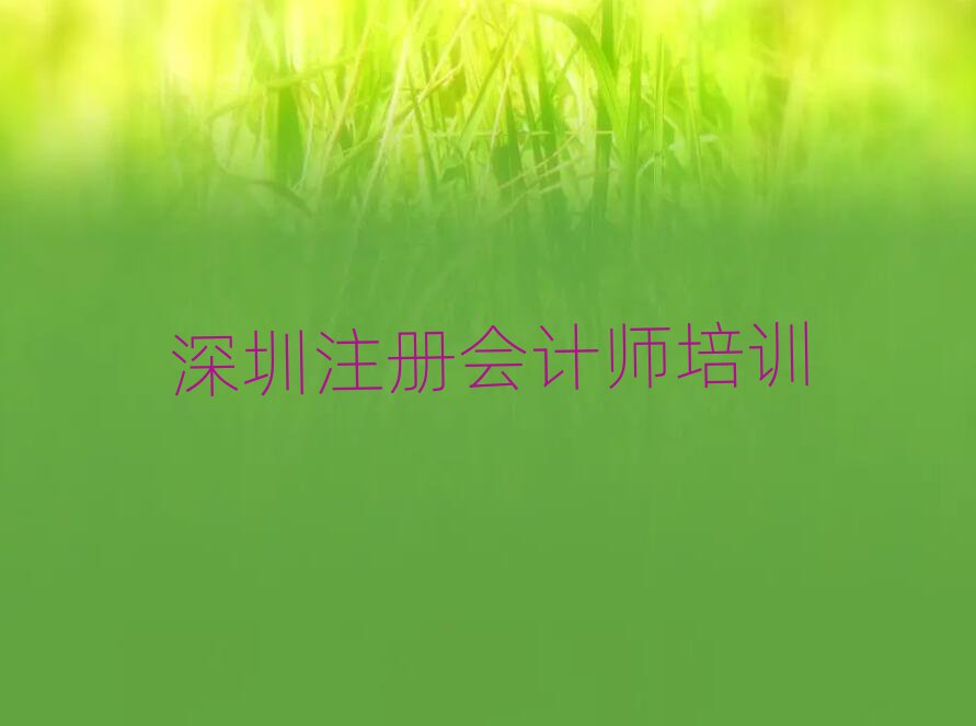 深圳南山區(qū)注冊會計師培訓(xùn)學(xué)校哪里好口碑排行榜推薦