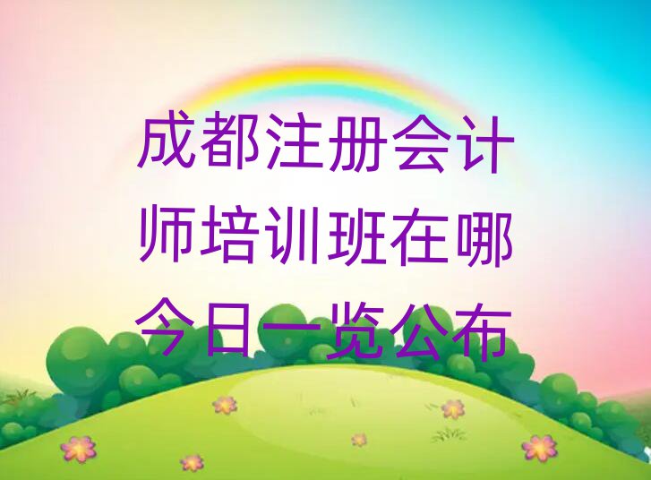 成都注冊會計師培訓(xùn)班在哪今日一覽公布