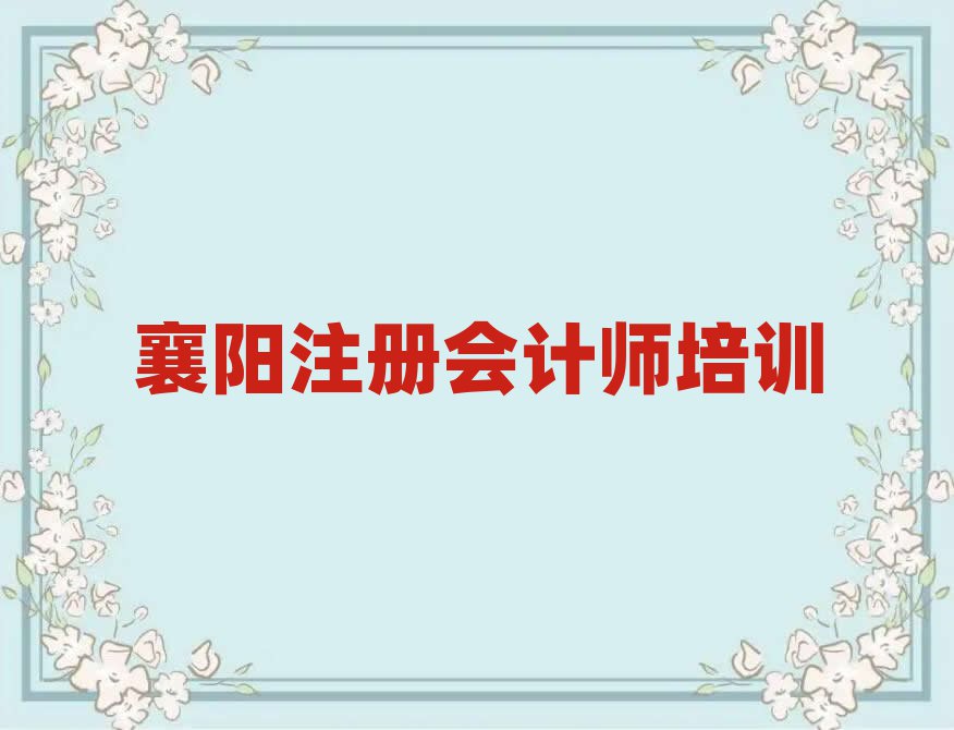 襄陽樊城區(qū)注冊會計(jì)師培訓(xùn)班好嗎