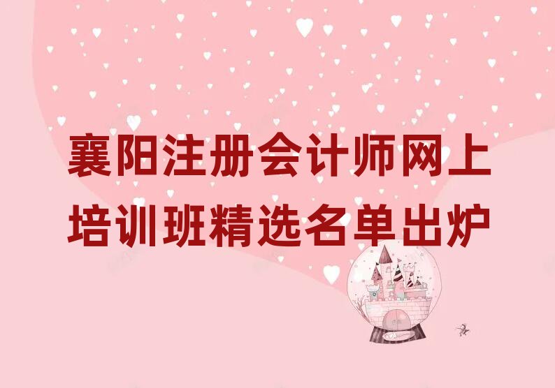 襄陽(yáng)注冊(cè)會(huì)計(jì)師網(wǎng)上培訓(xùn)班精選名單出爐