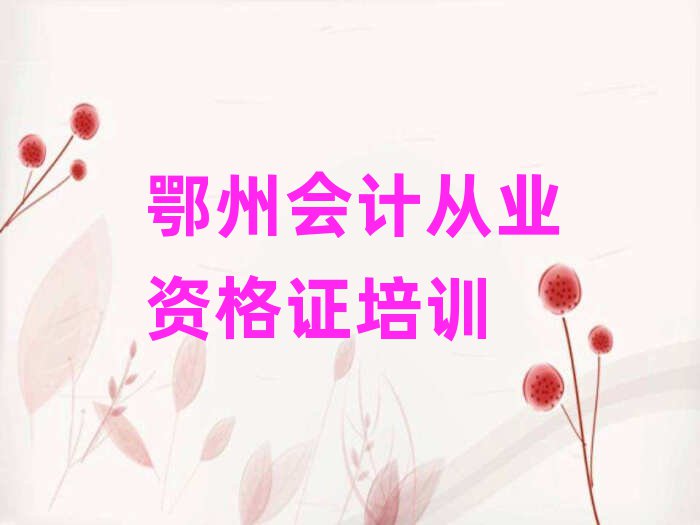 鄂州哪里能學(xué)會(huì)計(jì)從業(yè)資格證名單榜首公布