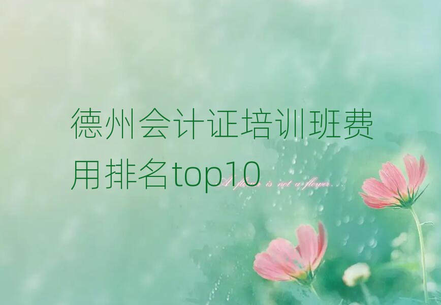 德州會(huì)計(jì)證培訓(xùn)班費(fèi)用排名top10