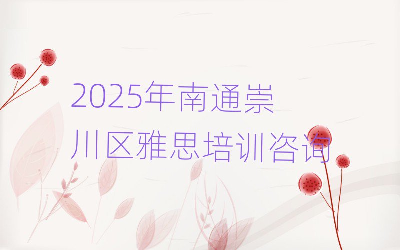 2025年南通崇川區(qū)雅思培訓(xùn)咨詢