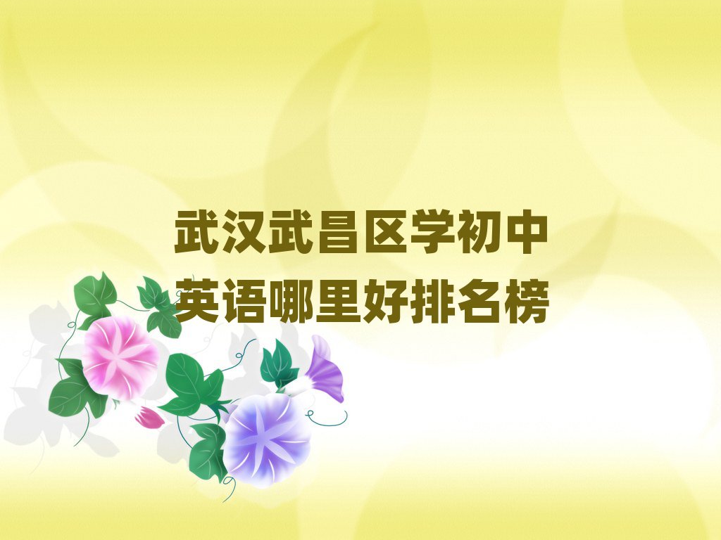 武漢武昌區(qū)學(xué)初中英語(yǔ)哪里好排名榜