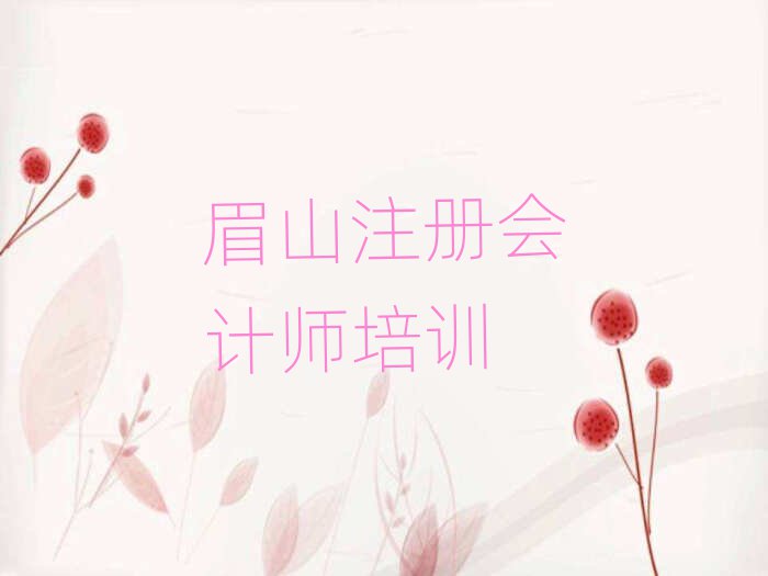 眉山注冊會計師培訓排名近期更新