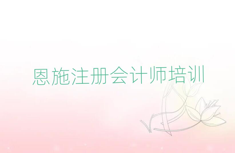 恩施什么注冊(cè)會(huì)計(jì)師培訓(xùn)學(xué)校好今日一覽公布